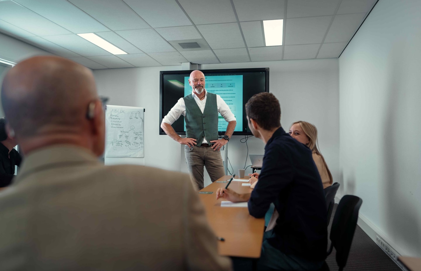 Deelnemers tijdens een BHV-training